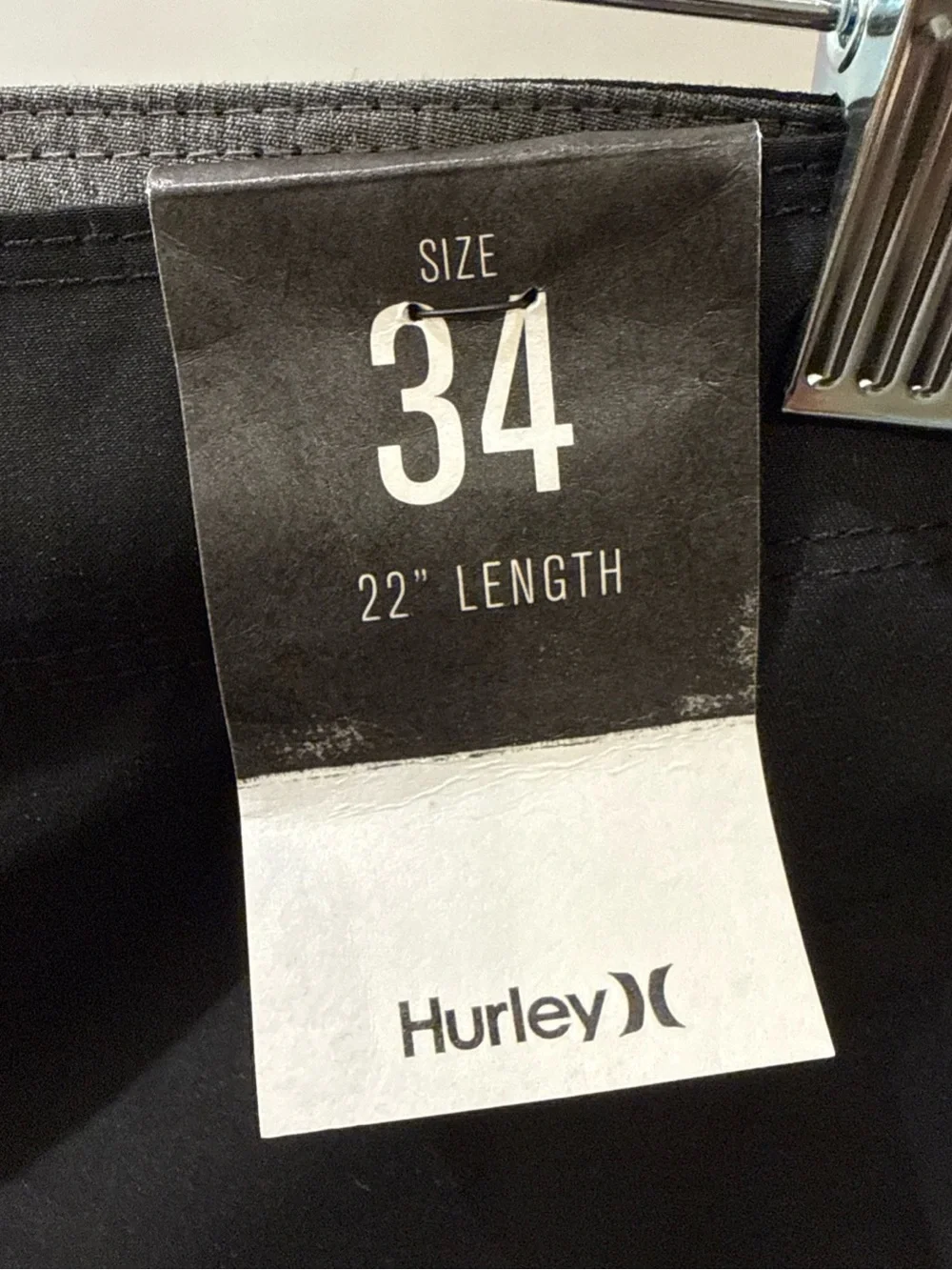 HURLEY Mens One and Only Gradient Board Shorts Size 34 Black Drawstring NWT